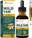 모든 초본 액체 하락, Chaste Berry, Fenugreek, Menopause 기복 & PMS 지원을 위한 까만 Cohosh를 가진 야생 Yam 추출물. 2oz