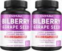 Bilberry, 포도 씨앗, 당근, Elderberry 및 더 많은 Bilberry 캡슐 - 120 캡슐 forr 4 개월 공급 (팩 2)