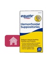 Equate Hemorrhoidal 좌약, 굽기에서 기복, 치질 및 치질의 불편, 24의 조사 (1의 포장) + STS 스티커.