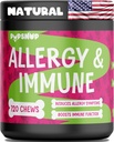 PupSnup- Allergy & Immune Probiotics for Dogs- Dog Allergy Chews, 계절 알레르기, 피부 및 코트 보충 120 소프트 체스- 미국에서 만든