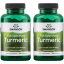 Swanson 프리미엄 브랜드 Turmeric Curcumin Antioxidant Joint Health Cardiovascular Liver Detox Mood 및 Memory Support Supplement Curcuma Longa (Rhizome) 1.44 그램 (1440 mg) 100 캡슐 (팩 2)