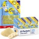 영양 디자인, Inulin, 100 % 순수 바나 조각, 높은 단백질 및 Prebiotic 섬유, 소화 웰니스, 성인 및 어린이 4 대 (25 단일 공급 팩)