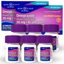 GeriCare Omeprazole 지연 방출 정제 20mg Stomach 산성 흡진기 알약 24 시간 Heartburn 구호 산 Reflux 약을 위한 Frequent Heartburn- 반대로 산 기복 정제 42 조사 (2 팩)