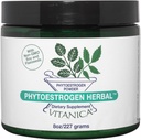 Vitanica Phytoestrogen 초본 비 GMO PMS의 여자, 호르몬 균형, 밤 땀 & 뜨거운 섬광 기복, 콩 Isoflavones, Vegan, 분말 8 Oz (Phytoestrogen 초본 직업적인 로고)를 위한 폐 기복 보충교재
