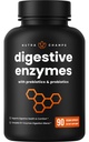 NutraChamps Digestive Enzymes with Probiotics and Prebiotics for Women & Men - 90 블로딩 & Optimal Gut 건강을위한 Bromelain 캡슐