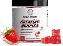근육 Munchies Creatine Chewable Gummies 남자 & 여자에 대 한 베타 Alanine-5g 서빙-Increases 힘, 내구력, & 복구-Vegan, NonGMO (Strawberry Burst)