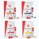 TB12 Tom Brady, 4-Pack Stickpacks (Lemonade, Blueberry Pomegranate, Fruit Punch & Peach Mango), 자연스럽고 쉽게 혼합하여 빠른 수분 공급을위한 전해질 분말. 낮은 설탕, 낮은 칼로리 (60 인분)