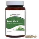 HERBAL HILLS 알로에 Vera 캡슐 (알로에 바바바드) | 120 캡슐 (500 mg) | 순수한 알로에 냉동 건조 분말 보충, 높은 농도, 전체 웰빙 지원