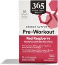 전체 식품 시장의 365, Caffeine, Single-Serve Packets, Red Raspberry, 15 카운트와 사전 운동 에너지 지원