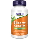 NOW 식품 보충제, Bilberry (Vaccinium myrtillus) Beta-Carotene & Riboflavin, 100 Veg 캡슐과 80 mg