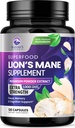 Lions Mane Mushroom 캡슐 10,000mg - 메모리 및 초점 지원, 두뇌, 면역 건강 지원, Vegan, 미국, 사자 Mane 버섯 분말 추출물, 120 조사를 위한 사자 Mane 보충교재 캡슐