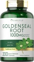 Carlyle Goldenseal 뿌리 캡슐 1000mg | 200 개 | 전통 허브 보충 | Non-GMO, 글루텐 프리