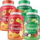 Superfood 180 Fruit and 180 Veggie 캡슐 - 전체 식품 천연 슈퍼 푸드 - Aloe Vera와 에너지 레벨을 유지 - Soy Free (90 Count (Pack of 4)