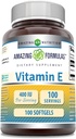 놀랄만한 수식 비타민 E 400 IU 당 서빙 보충교재 | Non-GMO | 글루텐 프리 (100 Softgels)
