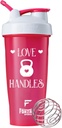 Forza Sports Blender Bottle x 클래식 28 온스. Shaker - 사랑 손잡이