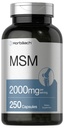 Horbäach MSM 보충교재 캡슐 | 2000mg | 250 조사 | Non-GMO와 글루텐 자유로운 공식 | Methylsulfonylmethane