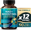 GriMed NAD + 부스트 16,550mg- x12 NR + Resveratrol Turmeric + Quercetin - 셀룰러 에너지, 셀룰러 수리, 건강한 노화 - 미국 제작 및 테스트 (90 개)