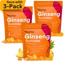 성인용 인삼 구미 | 남성용 인삼 보충교재 | 240 mg Red Ginseng Gummy | 메모리용 에너지 구미 | 흡진 설탕 인삼 체스, 45 구미 (패키지 3)