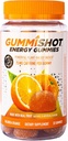 GummiShot 에너지 Gummies, 병, 긴 Lasting 에너지 부스터, 발렌시아 오렌지 (33ct) 당 식물 기반 카페인 Chews의 2475mg