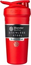 BlenderBottle Strada 셰이커 컵은 철사 Whisk, 24Ounce, 빨강을 가진 스테인리스 물병을 격리했습니다