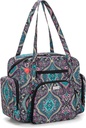 LoDrid Teacher Tote Bag with Padded Bottom, Teacher Utility Bag for Work, Zip-Top 폐쇄와 대형 여성 작업 토트 백