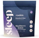 Rookie Wellness Sleep - 마그네슘 Bisglycinate, 1 mg Melatonin, Valerian Root, & Tranquility & Sleep (30 팩, BlackBerry Lemon)을 홍보하기 위해 열정적 인 수면 보조
