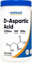 Nutricost D-Aspartic 산 (DAA) 분말 300G - 순수한 D Aspartic 산