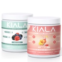 Kiala 영양 슈퍼 그린, 유기 녹색 분말, Spirulina & Chlorella Superfood 분말, 설탕 & 글루텐 무료 채식, 스펙트럼 혼합, 혼합 베리 & 마이애미 부, 2 팩