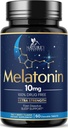Melatonin 10mg 빠른 용해 정제 - 여분의 힘, 설탕 자유로운 Melatonin는 성인, 맛있는 딸기 풍미, 60 정제를 위한 자연적인 수면 지원 보충교재를 보충합니다