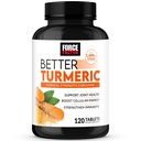 FORCE FACTOR는 까만 고추 & Ginger, 임상 힘 합동 지원 보충교재, 우량한 흡수, 120의 정제를 가진 Turmeric Curcumin 1600mg를 더 나은
