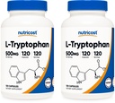 체지방 L-Tryptophan 500mg, 120 캡슐 (2 병)