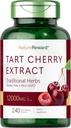 Tart Cherry Extract 12000mg | 240 캡슐 | 비 GMO 및 글루텐 프리 포뮬러 | 초본 보충