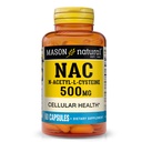 MASON NATURAL NAC N, Acetyl, L, Cysteine 500 mg의 2 달 공급, 지원 정상적인 세포질 건강, 일반적인 웰니스를 위한 면역 체계 승압기, 60의 캡슐