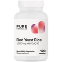 PureFormulas 여분 힘 CoQ10 100mg를 가진 빨간 효모 밥 1200mg, Citrinin 자유로운, 비 GMO, 글루텐 자유로운, 120의 캡슐 (2 달 공급)