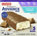 Millville Elevation Advance Chocolate Coconut Bar, Carb Conscious, 5g Protein, 요리법. 5, 1.4oz의 1개의 상자 개별적으로 감싸인 막대기. 뭉치는 2개의 조리법, 5개의 막대기를 포함합니다.