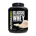 NutraBio Classic Whey Protein Powder- 25G of Protein Per Scoop - Full-Spectrum Amino Acid Profile - 필러 없음, 인공 색상, 보존제 - 낮은 글리세라이드 인덱스 - 크림 바닐라, 5 파운드