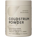 Sports Research® Bovine Colostrum Powder – 믹스, 단일 성분 Superfood – 면역 지원 및 Gut Health w/IgG Antibodies - 미국 Sourced · Non-GMO · 글루텐 무료 - 75 서빙 (Unflavored)