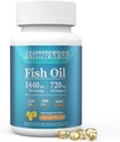 Fish-Oil Omega3-EPA DHA-Supplement Burpless-Softgels - 미니 사이즈 건강한 심장 지원 지방산 보충 교재 당 120Capsules 1440 mg 건강한 트리글리세라이드 수준 유지
