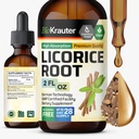 BIO KRAUTER Licorice Root Tincture - 소화 지원을위한 Licorice 뿌리 추출물 - 알코올 및 설탕 무료 - Vegan Drops 2 Fl.Oz.