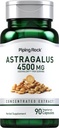 Piping Rock Astragalus 뿌리 추출물 캡슐 | 4500mg | 90 개 | 채식주의, 비 GMO, 글루텐 무료 보충