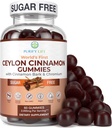 당당 자유로운 Ceylon Cinnamon Gummies (2,000mg/Serving) 뇌 건강을 위한 Ceylon 계피, Vegan, 글루텐 자유로운, 대체 Ceylon 계피 캡슐, 알약, 분말, 추출물 (60 Chews)