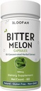 Bitter Melon Fruit Capsules 500mg | Momordica charantia | 10:1 Extract | Pure & Potent Herbal Supplement | Non-GMO, Gluten-Free GMP-Certified Sustainably Sourced (60 개))