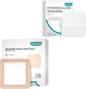 Dimora Hydrocolloid 부상 Dressing10 팩 0.3mm + 실리콘 거품 국경 접착제 6" x6” 10 팩으로 옷을 입기