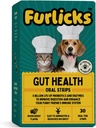 개 및 고양이를위한 Furlicks Gut 건강 보충 | Probiotics, Protease, 향상된 소화, 향상된 면역성, 건강한 Gut Flora 및 Diarrhea & Bowel 지원 (30 구두 용해 스트립)