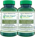 녹색 유기 보충 Butterbur, Feverfew, 진통제, 진통제, & 두통 억제제, 90 VCaps, 높은 흡수성, 비 GMO, 글루텐 자유로운 (2의 포장)