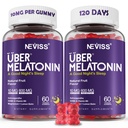 성인을 위한 Melatonin Gummies 10mg 20mg, Ashwagandha, 마그네슘 글리세린, GABA, L-theanine, Valerian 뿌리 & 레몬 발름, 나머지 지원 보충교재, 포도 풍미, 2 팩을 가진 Gummy 당 Melatonin 10 mg