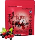 PowderVitamin 전해질 분말 플러스 (20 서빙) 라즈베리 전해질 분말 Zero Calorie Keto,0 설탕, 아니 Maltodextrin,1000mg 칼륨,120mg 칼슘,120mg 마그네슘, 핑크 Himalayan 소금