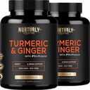 BioPerine & Ginger, Black Pepper 및 95 % Curcuminoids가있는 Turmeric Curcumin - Hearth를위한 높은 흡수 Turmeric 보충제 - Non-GMO, 글루텐 무료 - 240 캡슐