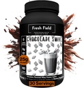 신선한 필드 초콜릿 단백질 분말 - 25g Whey Protein Isolate, Gluten-Free & Soy-Free, Sugar-Free, 30 서빙 - 운동 피트니스 및 영양 쉐이크를위한 천연 호이 단백질 분말 - 2.36 lb