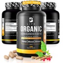 유기 Ashwagandha KSM-66 1000 mg 보충교재 | Cortisol 지원 & 긴장 기복을 위한 Adaptogen | 남자 & 여자를 위한 계면 & 잠 원조 | 여자를 위한 Ashwagandha 의식 비타민 | 180 Vegan 모자